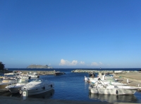 Hafen mit Blick auf Giraglia (Foto: chari , Barcaggio, Korsika, Frankreich am 24.09.2012) [3973]