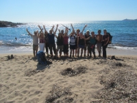 Angekommen in Cargèse: Nach 144,26 km zu Fuß mit über 13.940 Höhenmeter rauf und runter haben wir die Insel von Ost nach West durchquert! (Foto: katarina , Cargèse, Korsika, Frankreich am 01.09.2013) [3934]