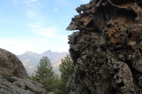 Taffoni-Fels beim Anstieg Bocca a l'Arinella (Foto: chari , Calacuccia, Korsika, Frankreich am 08.10.2018) [5088]
