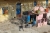 geschmückter Vorderhof (Foto: chari , Rishikesh, Uttarakhand, Indien am 27.01.2018) [4933]